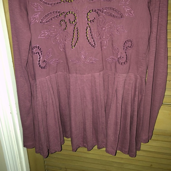 Logo by Lori Goldstein. Beautiful mauve duster long sleeve. - Picture 3 of 5